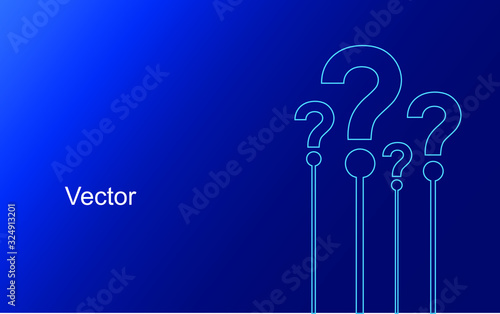 Quiz question mark vector concept