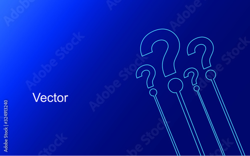 Quiz question mark vector concept