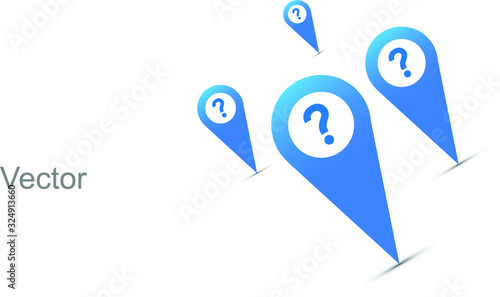 Quiz question mark vector concept