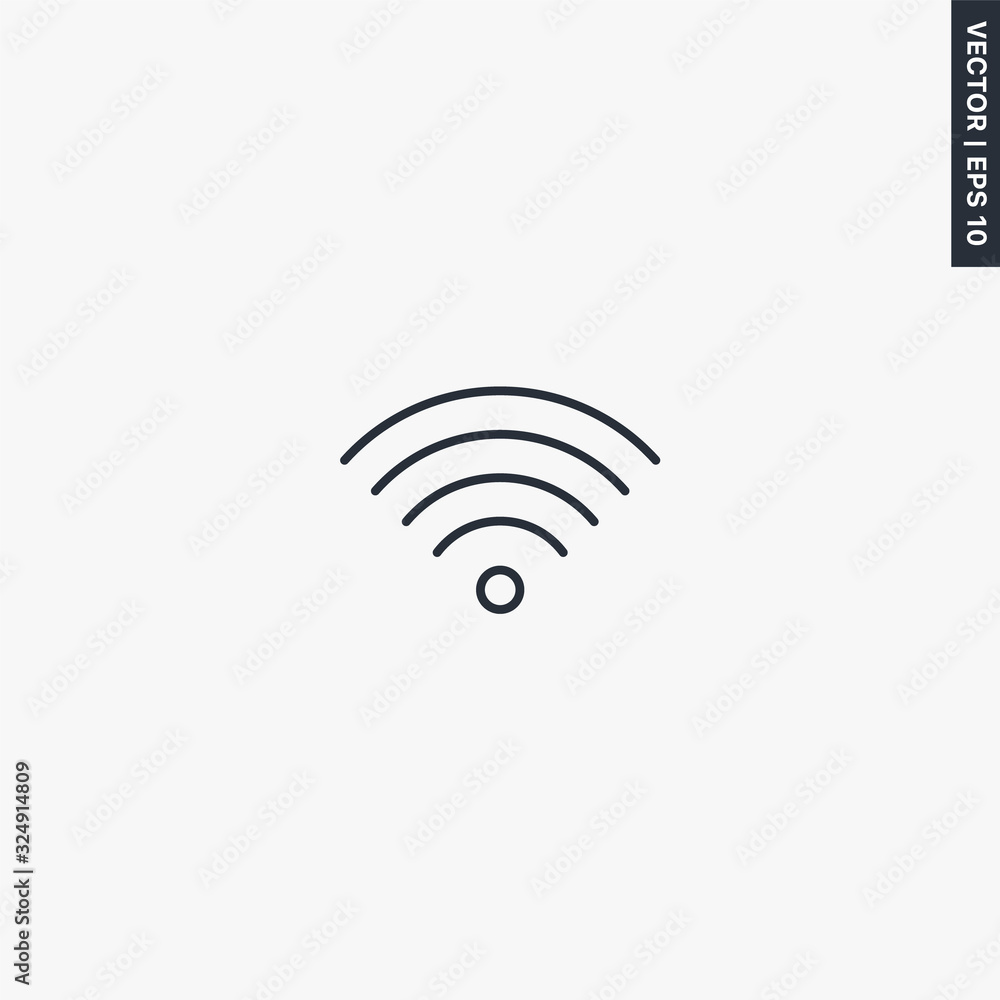 Wifi, linear style sign for mobile concept and web design Wifi, linear style sign for mobile concept and web design
