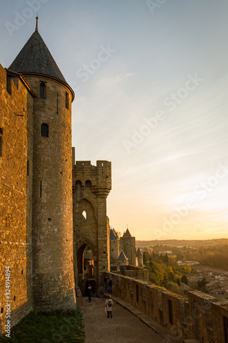 Fortified medieval city of Carcassonne in France.