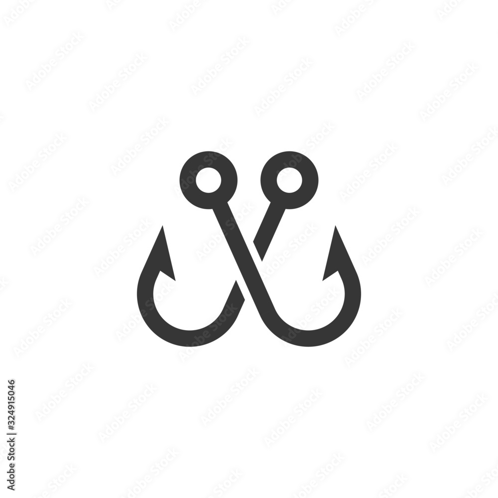 Fishing Hook Icon Vector Illustration Fishing Hook Icon Vector Illustration