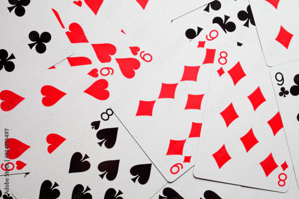 playing cards scattered on the table texture background playing cards scattered on the table texture background