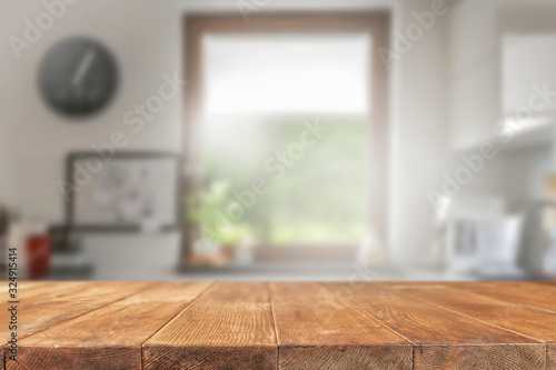 table background of free space and kitchen interior 