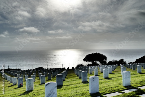 cemetary sunset
