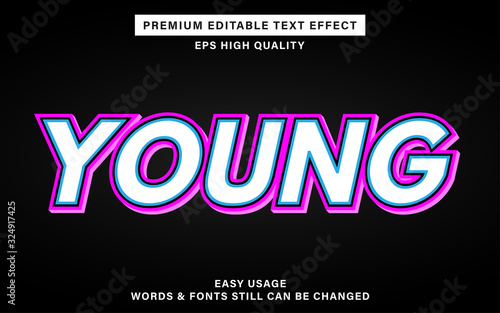 young text effect