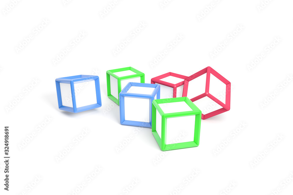 3D Rendering of Template Mock Up Colorful Blank Crosswords 3D Rendering of Template Mock Up Colorful Blank Crosswords