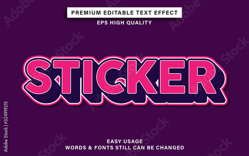 sticker text effect