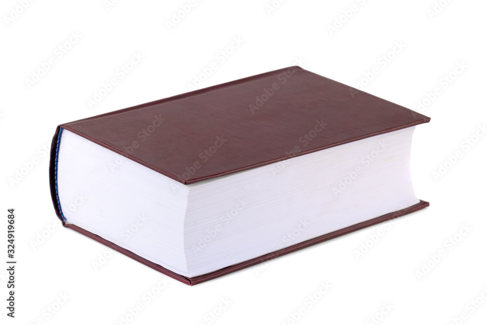 Thick red book isolated on a white background Thick red book isolated on a white background