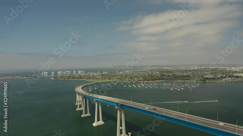 Wallpaper Mural Wide aerial, San Diego Bay bridge leads to Coronado Island Torontodigital.ca