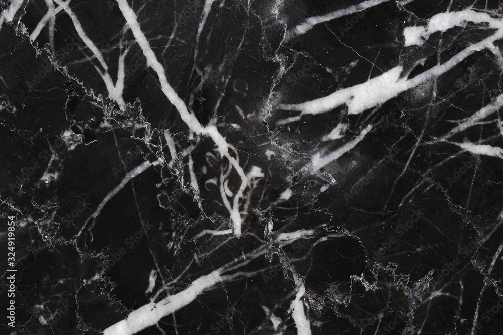 White patterned natural of black Marquina marble pattern texture for interior, product and other design. abstract dark background.