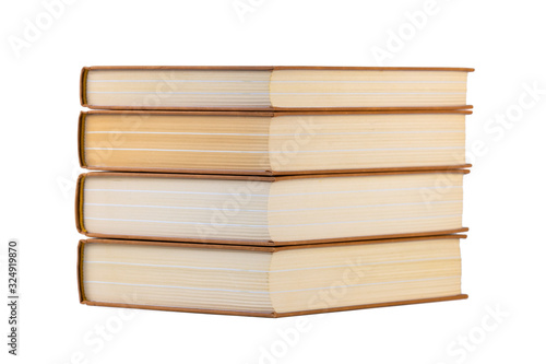 Stack of books isolated on a white background