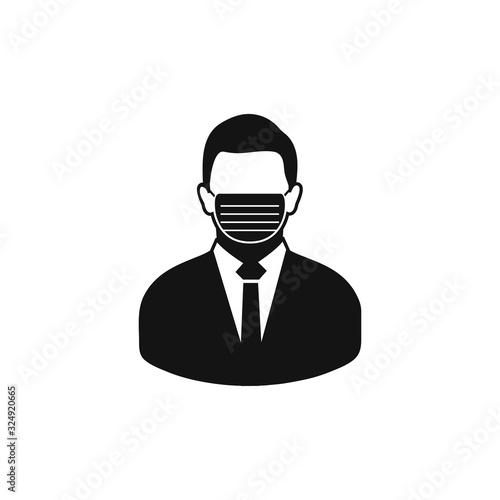 Wear Mask Icon. Editable Vector.