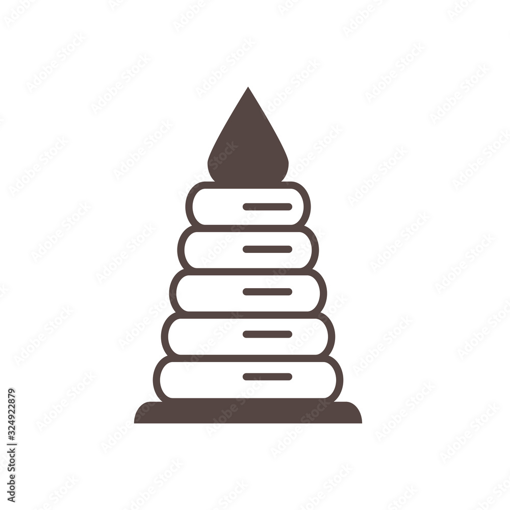 rings pile child toy line style icon rings pile child toy line style icon
