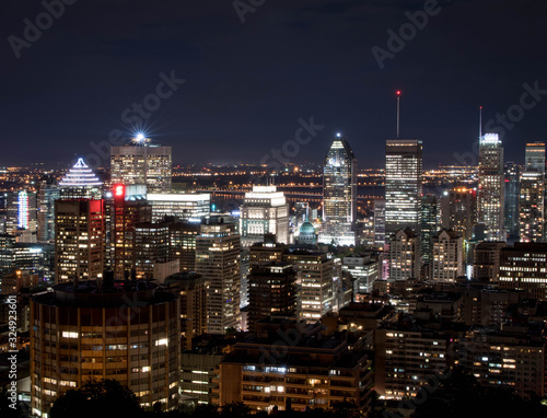 city of montreal at night. viewpoint of the city of montreal © TMC
