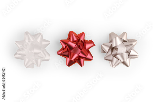 Three foil decorative bows ...