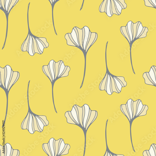 Floral garden beautiful leaves seamless pattern