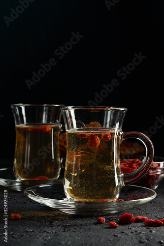 Goji berry tea, to normalize metabolism, antioxidant. Contributes to weight loss