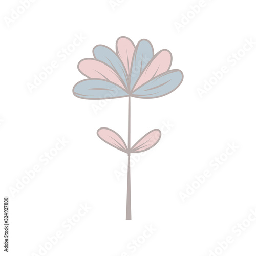 Spring flat vector floral bouquet design element