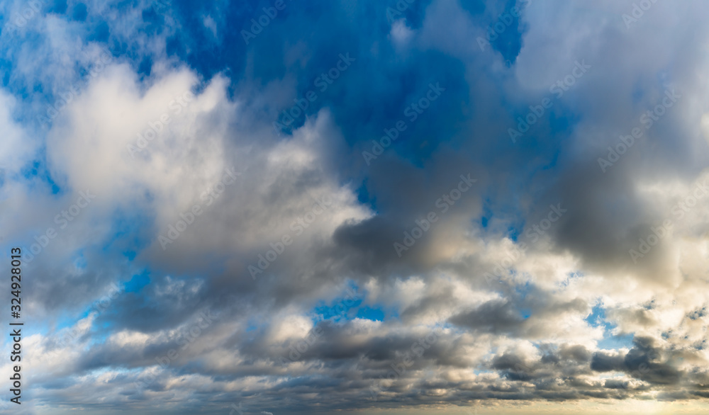 Fantastic clouds against blue sky, panorama Fantastic clouds against blue sky, panorama