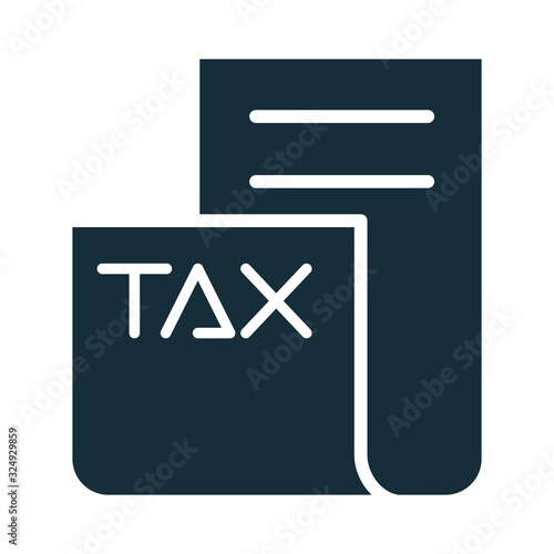 tax obligation document silhouette style