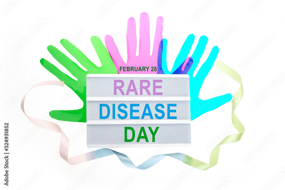 Rare Disease Day Poster or Banner Background. Top view Rare Disease Day Poster or Banner Background. Top view