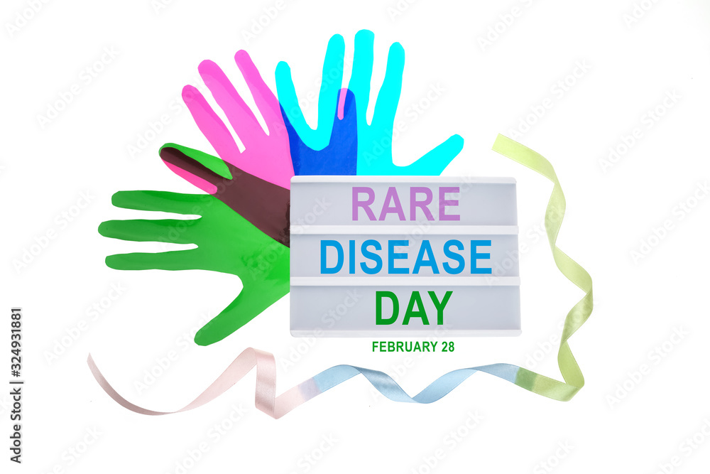 Rare Disease Day Poster or Banner Background. Top view Rare Disease Day Poster or Banner Background. Top view