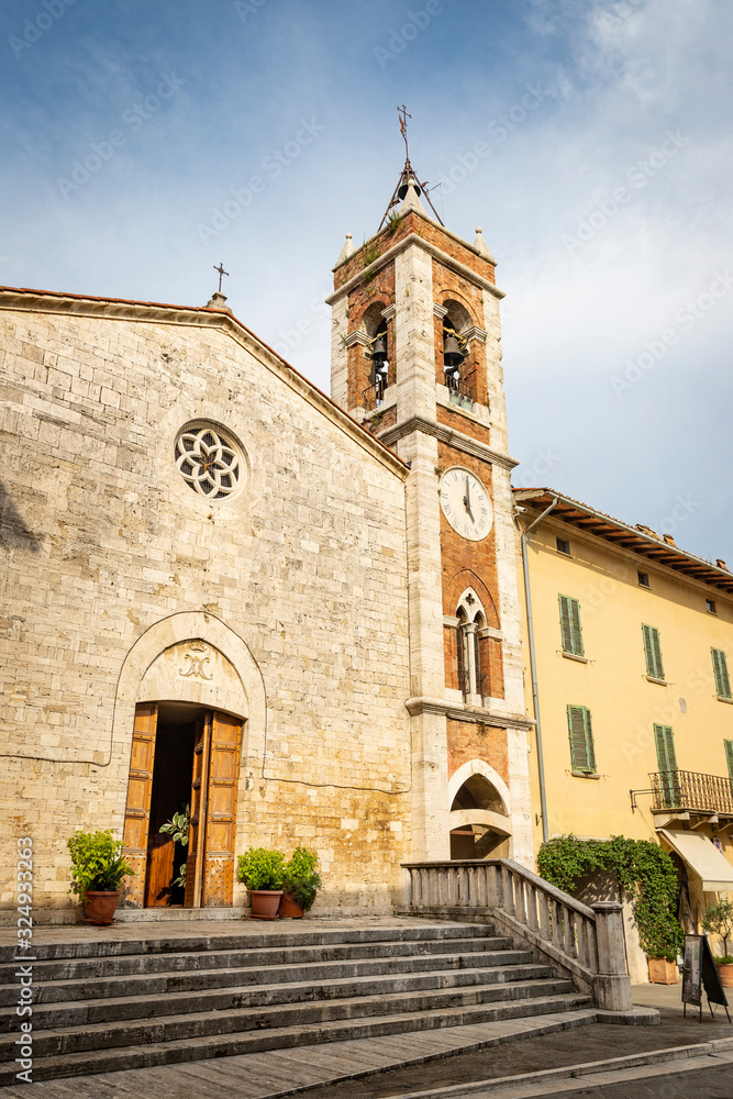 San Francesco church in San Quirico d'Orcia, Province of Siena, Tuscany, Italy