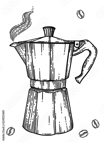 Italian coffee maker or moka pot