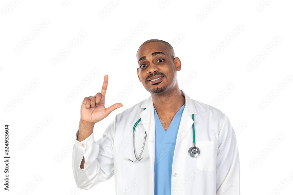 African doctor isolated African doctor isolated