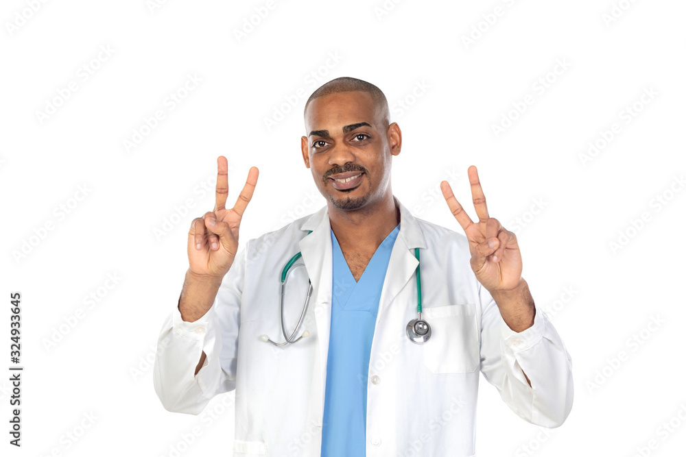 African doctor isolated African doctor isolated