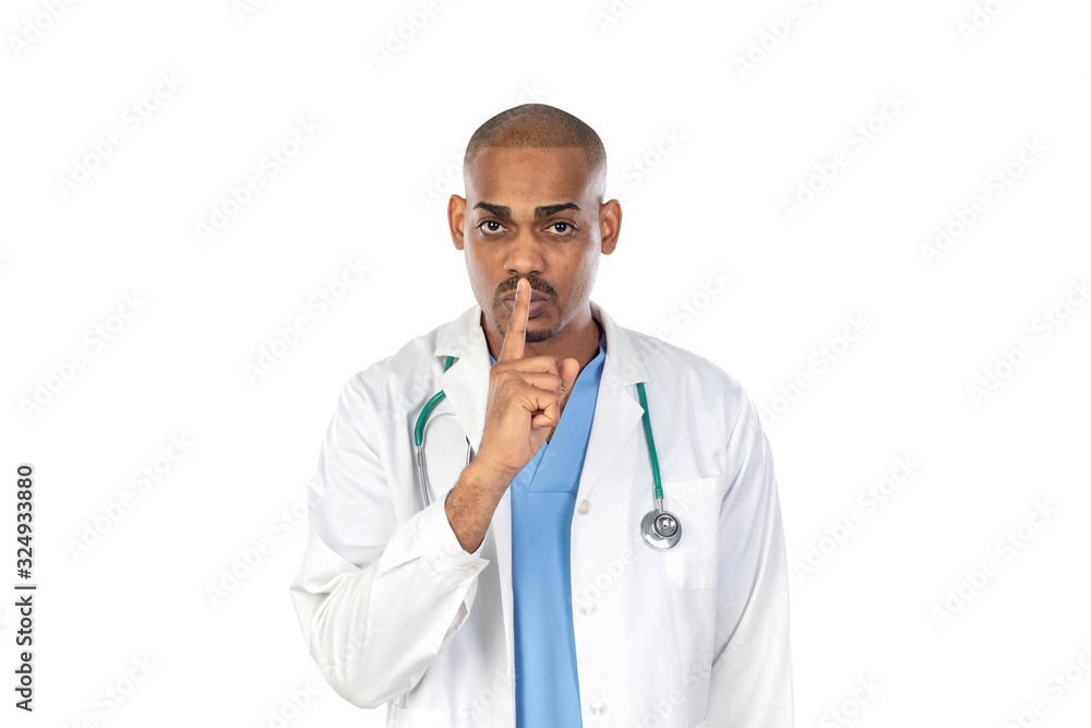 African doctor isolated African doctor isolated