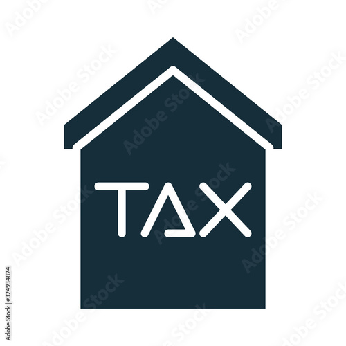house with tax obligation silhouette style