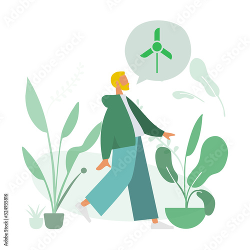 idées de conservation de l'environnement éolienne