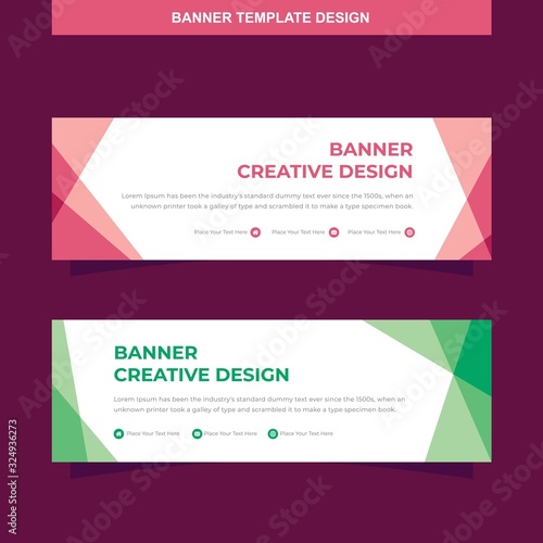 Banner Vector Template Background Modern Web Design Horizontal