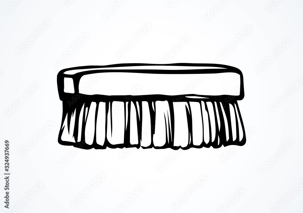 Brush for cleaning. Vector drawing Stock Vector Adobe Stock