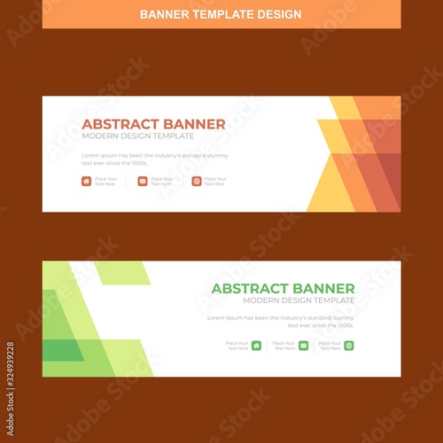 Banner Vector Template Background Modern Web Design Horizontal