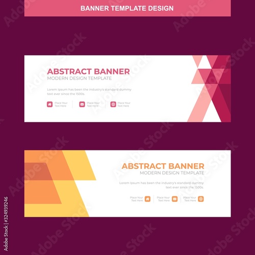Banner Vector Template Background Modern Web Design Horizontal