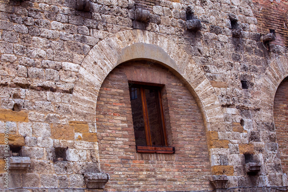 Old building in San Gimignano, Italy