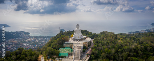 Panoramic aerial view of Big Buddha in Phuket - Thailand photo