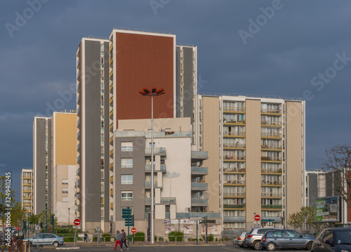 Gennevilliers, France - 04 14 2019: Red City Building photo