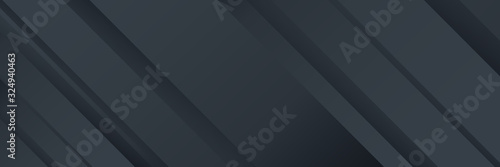 Dark black neutral background for wide banner and presentation design