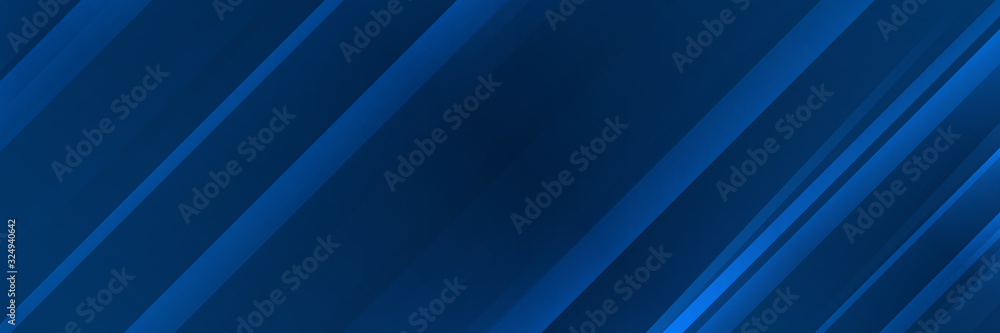 Obraz premium Dark blue background with abstract graphic elements for wide banner.