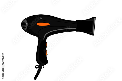 hair dryer or blow dryer  illustration 