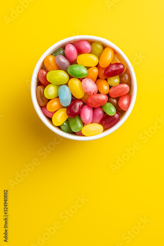 Fruity jellybeans. Tasty colorful jelly beans.