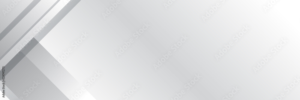 Technology banner design with white and grey arrows. Abstract geometric vector background for wide banner. Technology banner design with white and grey arrows. Abstract geometric vector background for wide banner.
