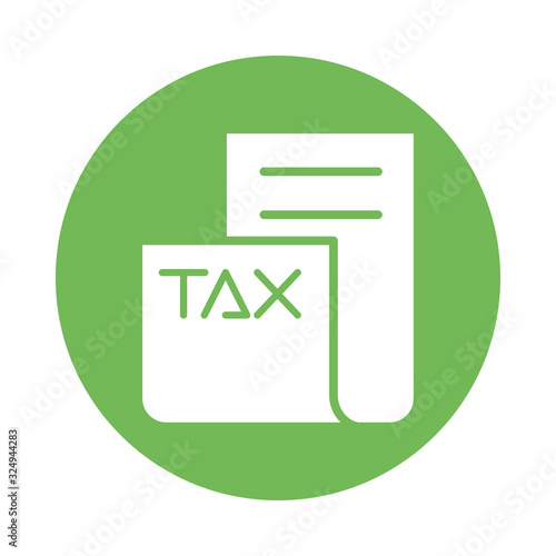 tax obligation document isolated icon