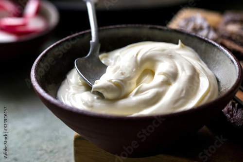 Bowl of sour cream