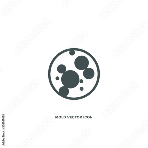 Mold fungus vector icon. Illustrator EPS10. photo