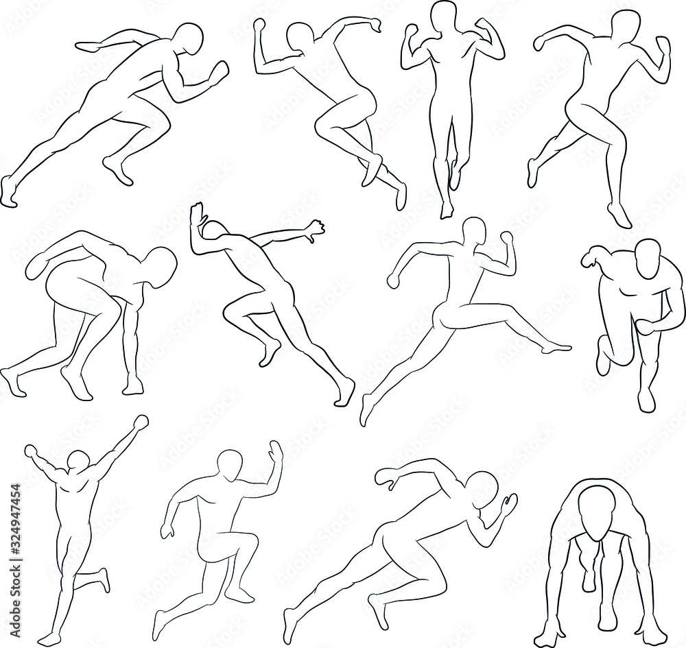 set of sport silhouettes set of sport silhouettes